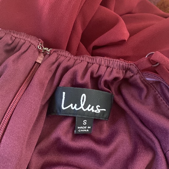 Lulu’s • Mythical Kind of Love Wine Red Maxi Dress perfect fall wedding attire - Picture 11 of 15